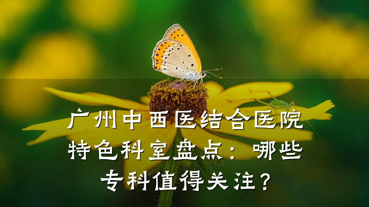 广州中西医结合医院特色科室盘点:哪些专科值得关注?