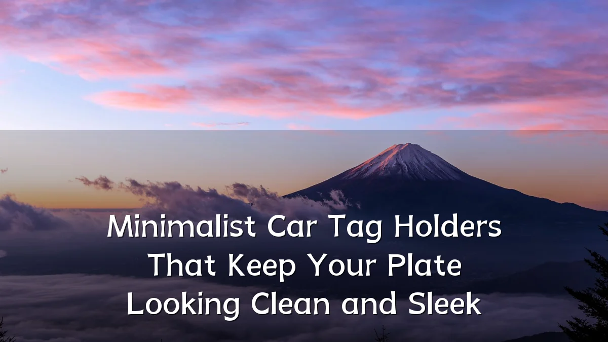 Minimalist Car Tag Holders That Keep Your Plate Looking Clean and Sleek