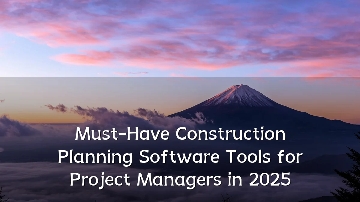 Must-Have Construction Planning Software Tools for Project Managers in 2025