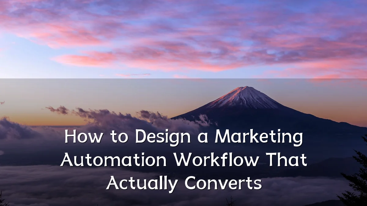 How to Design a Marketing Automation Workflow That Actually Converts